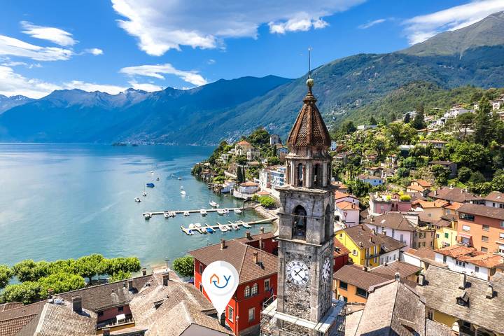 Ferienwohnung für 4 Personen, mit Seeblick und Balkon, kinderfreundlich in Ascona
