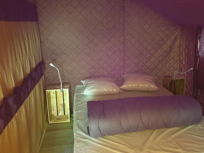 Camping Le Graniers - Wohnzelt auz holz 5 personen - Lodge Cabanon Classic in Monoblet, Cevennen
