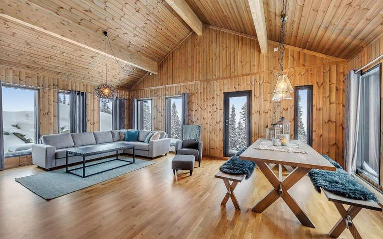 Chalet für 10 Personen, mit Balkon und Terrasse sowie Sauna und Ausblick in Gaustatoppen