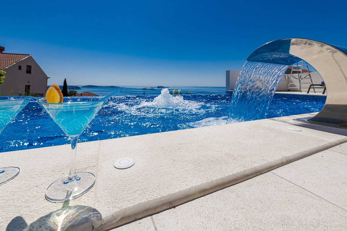 Villa Crystal Bloom mit Infinity Pool in Plat, Dubrovnik-Neretva