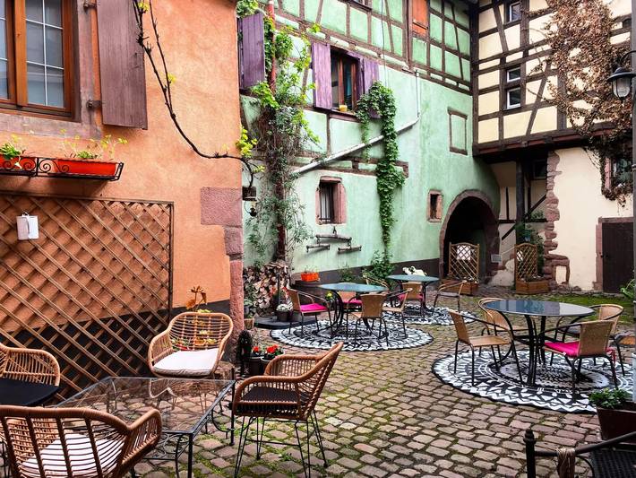 Gîte pour 3 personnes, avec jardin à Riquewihr