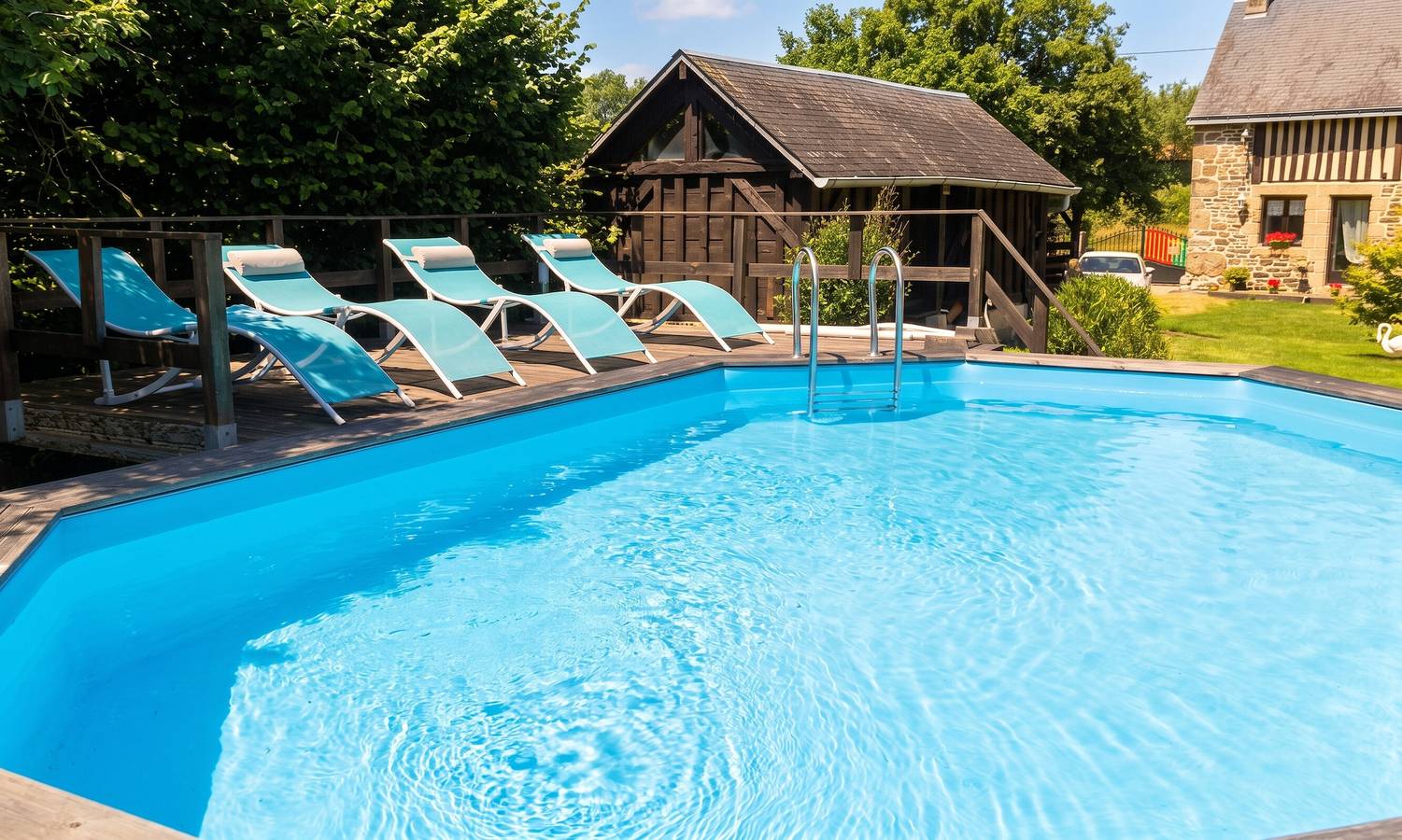 Maison charmante à Notre-Dame-du-Touchet avec piscine partagée in Mortain-Bocage, Région d'Avranches