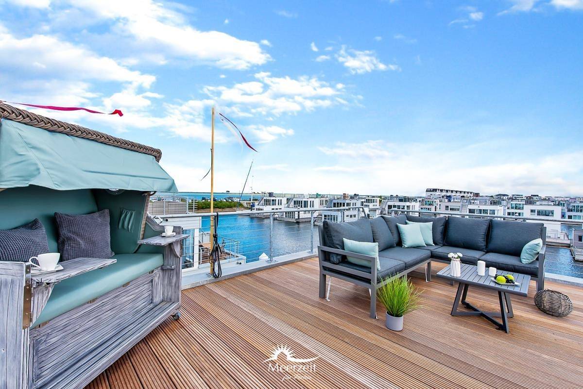 5 Beaufort - Wasserhaus, Meerblick, Sauna, Dachterrasse, Bootsanleger, Strandkorb in Olpenitz, Kappeln