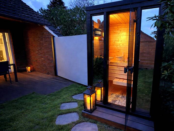 Ferienhaus für 5 Personen, mit Terrasse und Garten sowie Sauna am Jadebusen