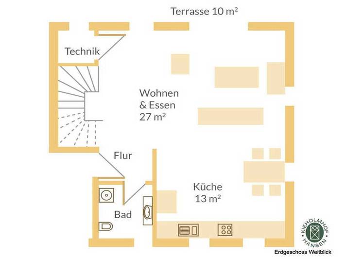 Ferienhaus für 4 Personen, mit Terrasse und Garten sowie Sauna und Ausblick in Hasselberg - 4