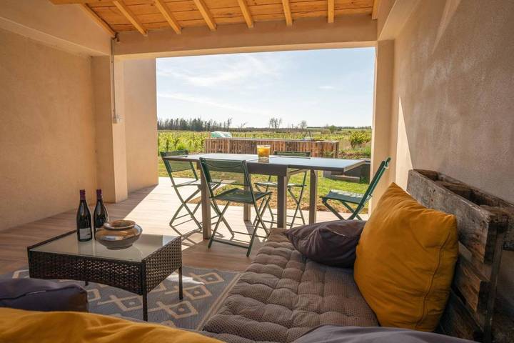 Maison de vacances pour 8 personnes, avec vue ainsi que jardin et piscine