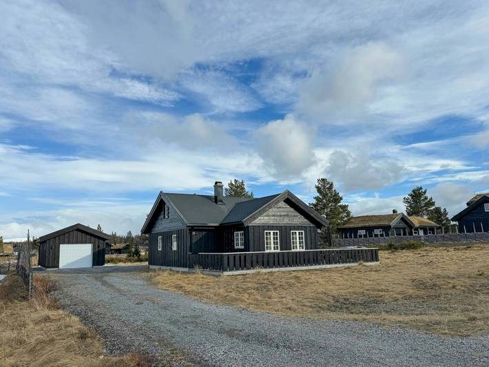 Blick auf den Tisleifjord vom Golsfjellet aus in Gol