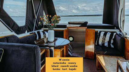 Boot für 4 Personen, mit Seeblick und Terrasse sowie Ausblick, mit Haustier in Polen