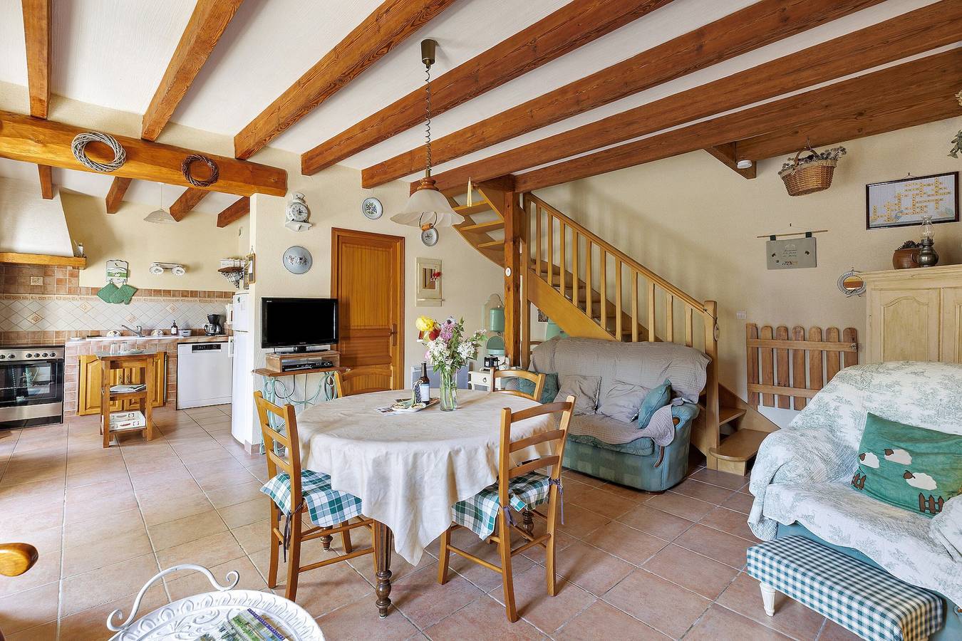 Ferienhaus „La Ferme Du Bellay - Côté Cour“ mit privater Terrasse, Wlan und Klimaanlage in Montreuil-Bellay, Loire-Tal