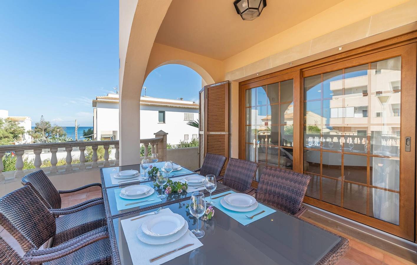 Appartement avec vue sur la mer et terrasse à 500m de Playa Son Real in Playa Son Serra de Marina, Santa Margalida