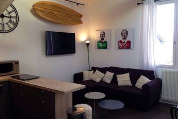 Gîte pour 4 personnes, avec terrasse dans Plage de la côte des Basques