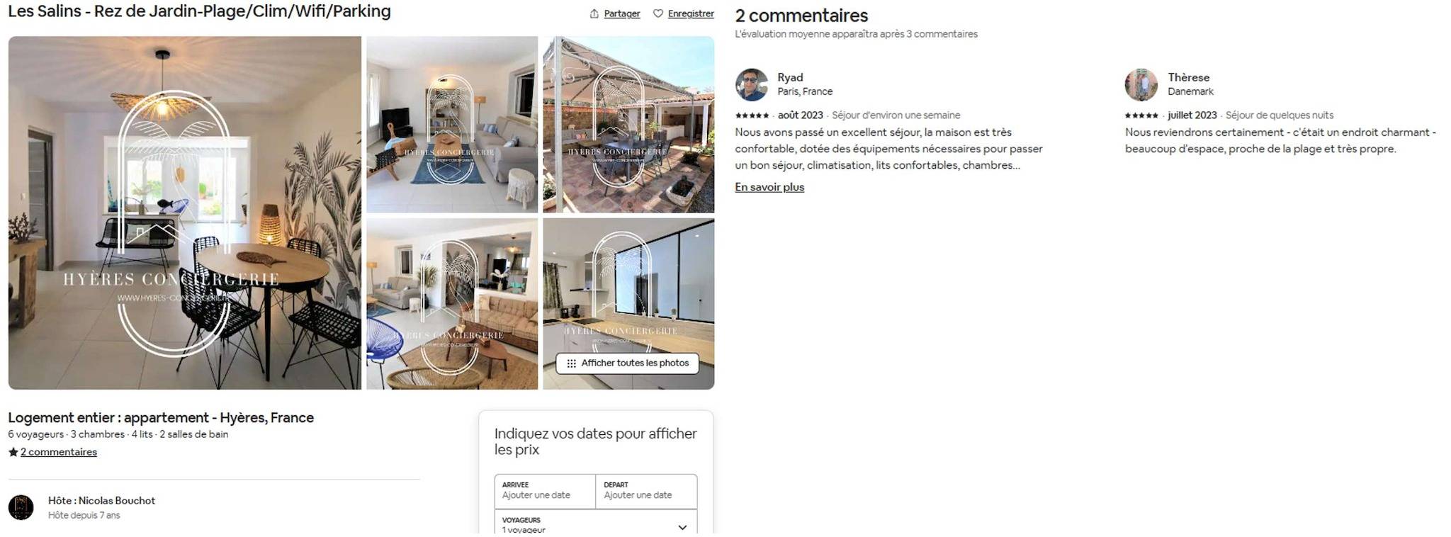 Ganze Ferienwohnung, Ferienwohnung für 6 Personen mit Terrasse in Hyeres, Parc national Port-Cros