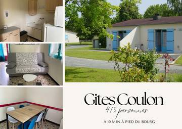Gîte pour 4 personnes, avec jardin à Coulon