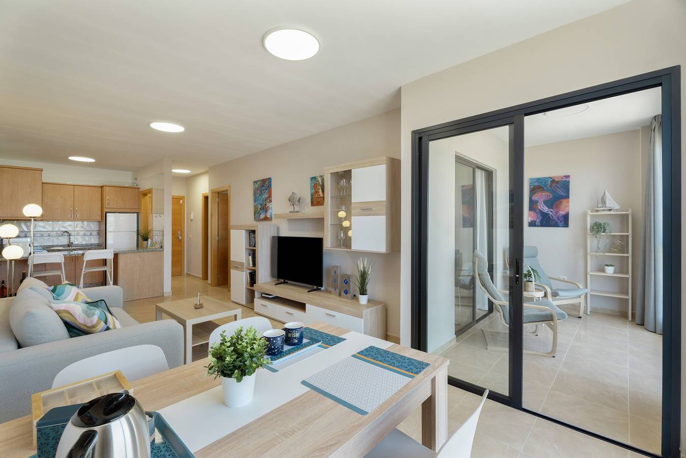 Appartement entier, Vacances 'Maresía' avec vue sur la mer, terrasse privée et Wi-Fi in Los Abrigos, Granadilla de Abona
