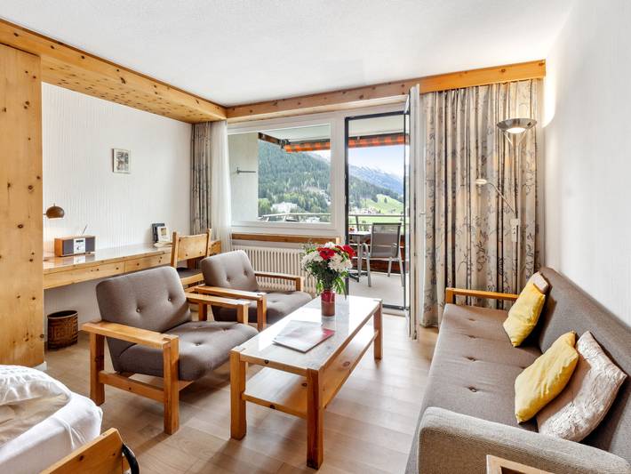 Ferienwohnung für 2 Personen, mit Ausblick und Sauna sowie Balkon in Davos - 3