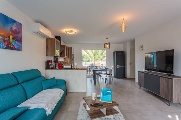 Location de vacances pour 6 personnes, avec terrasse ainsi que piscine et jardin à Ondres - 2