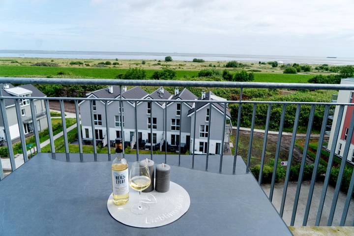 Ferienwohnung für 4 Personen, mit Balkon und Sauna sowie Ausblick in Wangerland