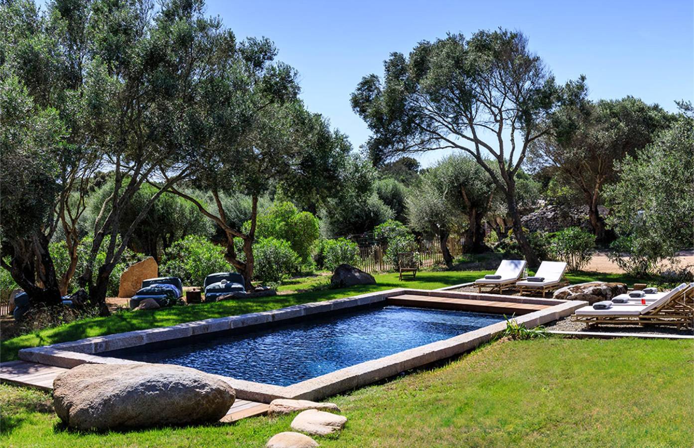 Stylish Contemporary Villa with Gardens, Boules Pitch and Guest Cottage near Bonifacio in Bonifacio, Arrondissement de Sartène