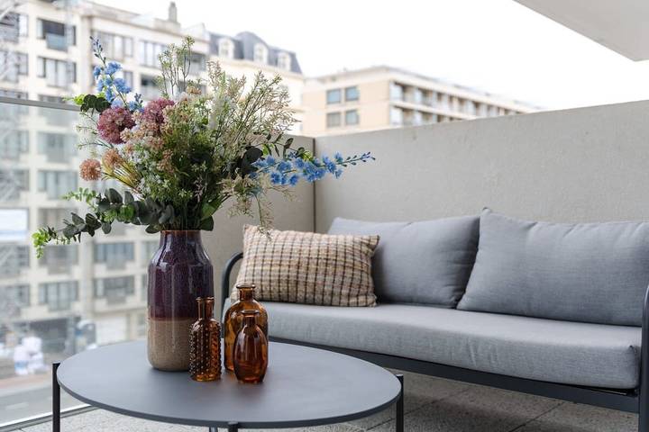 Glamping voor 4 personen, met balkon/terras, kindvriendelijk aan de Belgische Kust