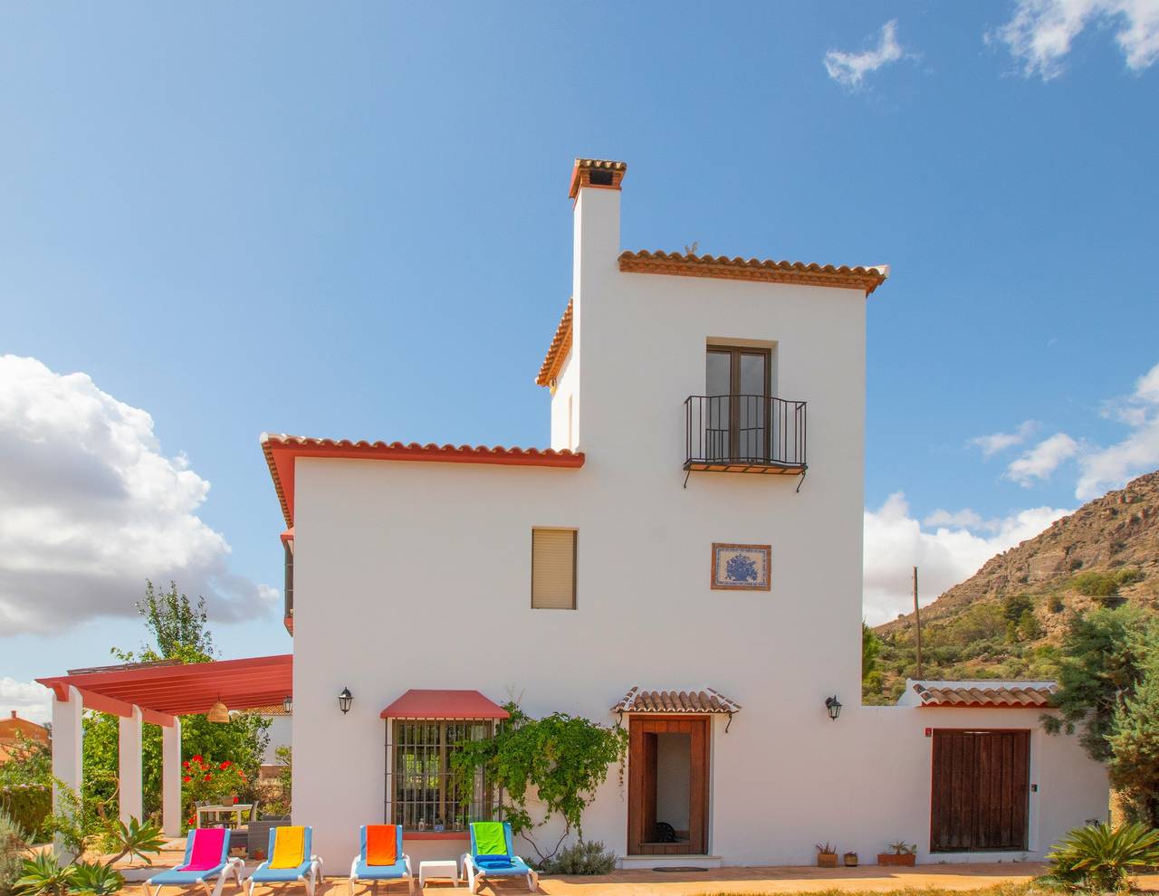 Villa "Caminito del Rey" mit Bergblick, Pool, Garten, Klimaanlage und Wlan in Álora, Málaga Provinz