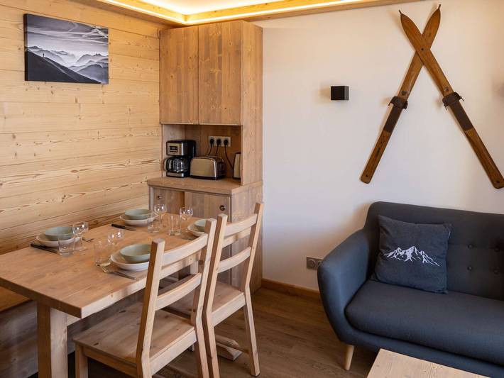 Appartement entier, Appartement moderne à Val Thorens - 4 pers - 1 chambre, 1 cabine, skis aux pieds, balcon in Val Thorens, Les Belleville
