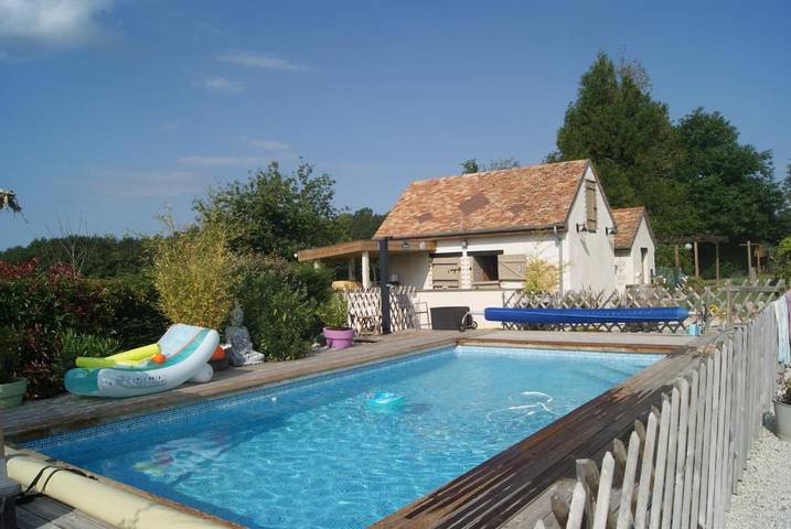 Maison de vacances pour 6 personnes, avec Terrasse et Jardin ainsi que Piscine et Vue