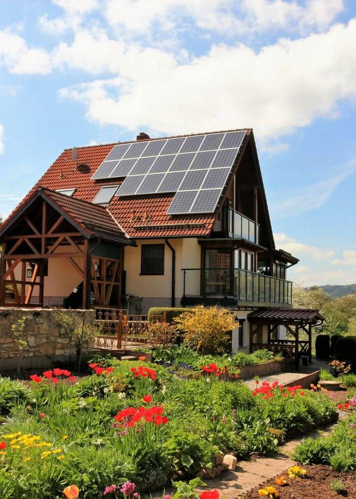 Ferienwohnung für 6 Personen, mit Ausblick und Garten