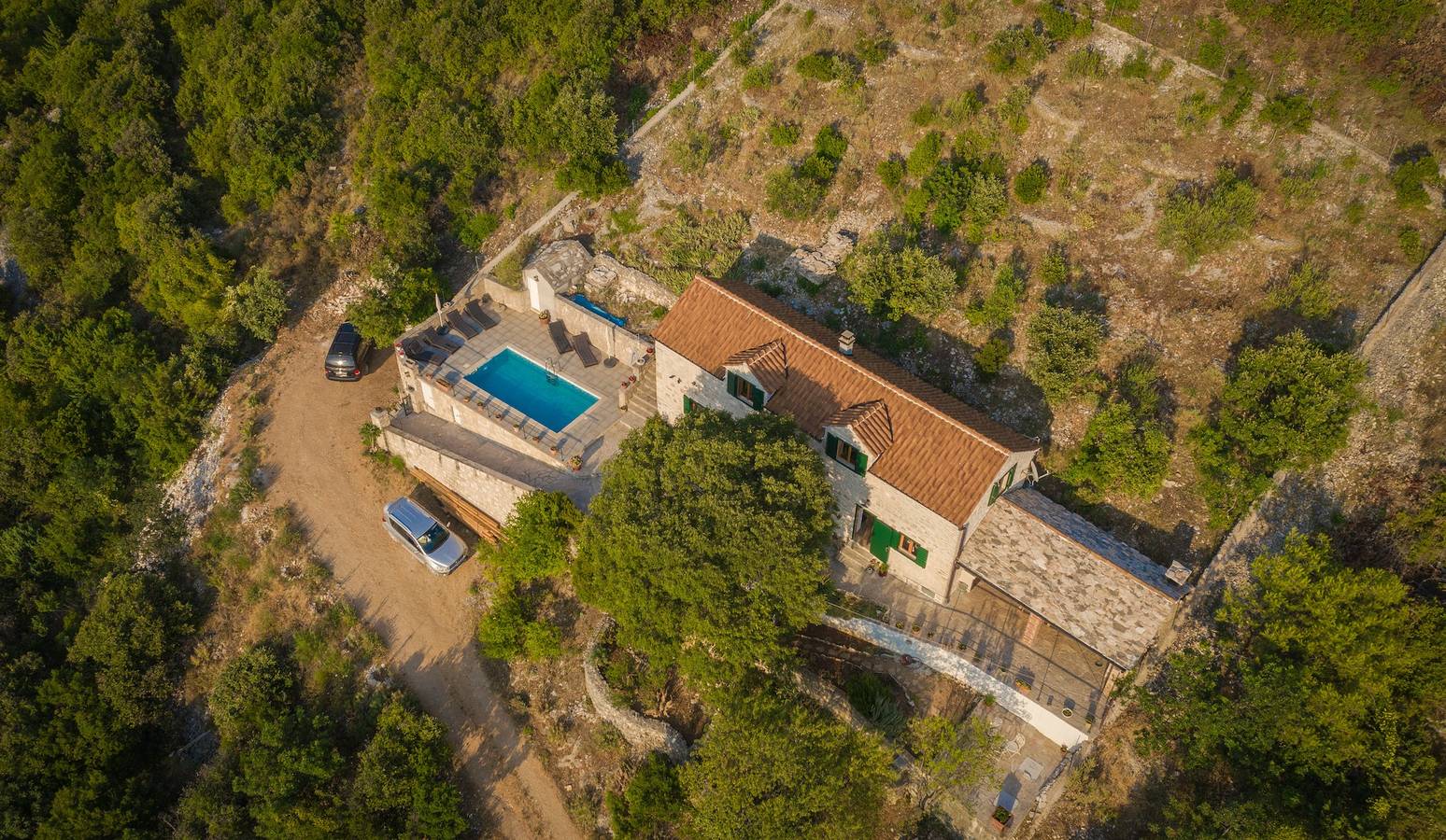 Vila za 6 osoba s pogled na ocean in Dol (Postira), Postira