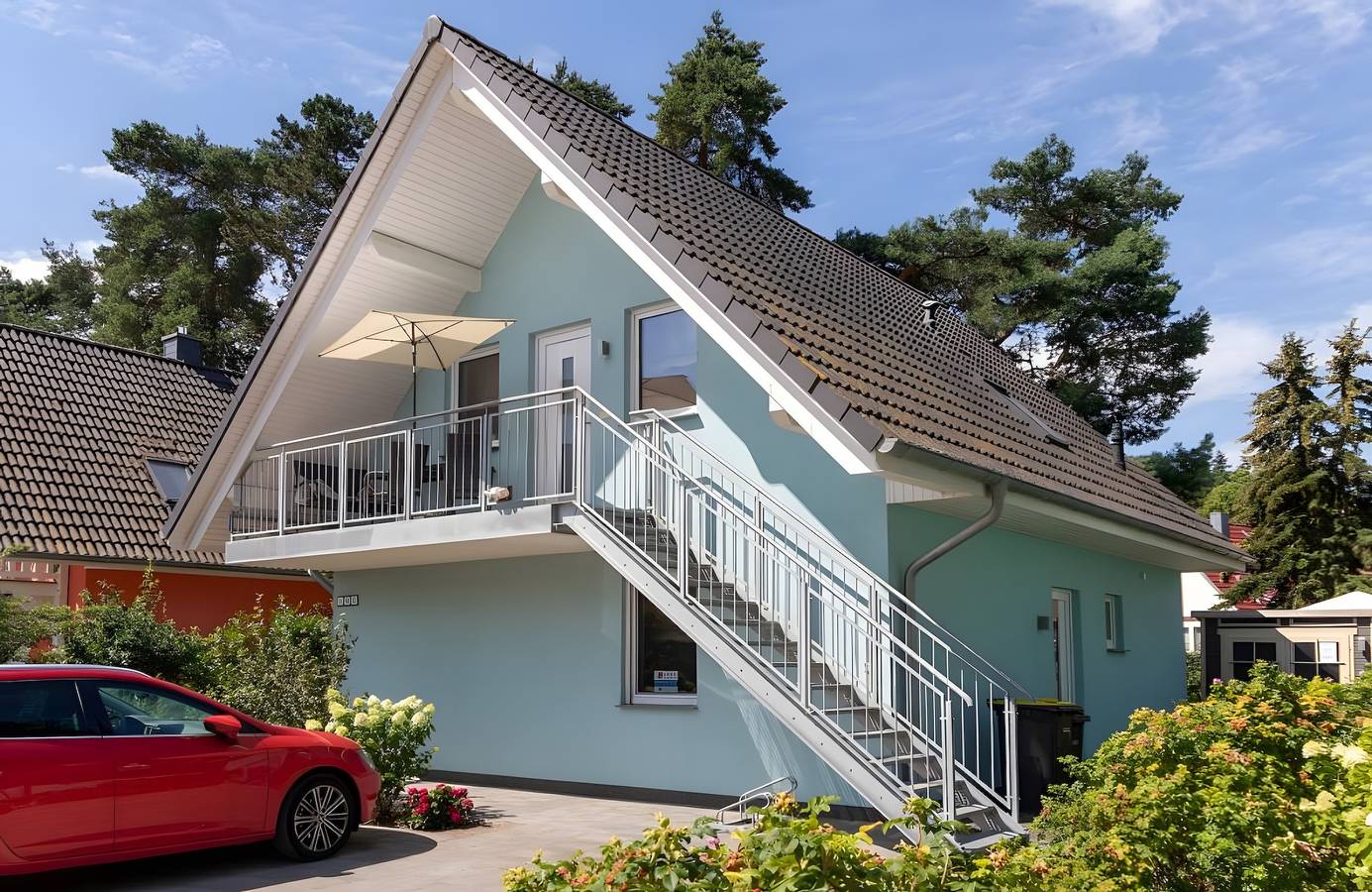 Appartement entier, Appartement accessible 'Haus K 102 Rdc' avec terrasse privée, jardin et Wi-Fi in Röbel, Lac Müritz