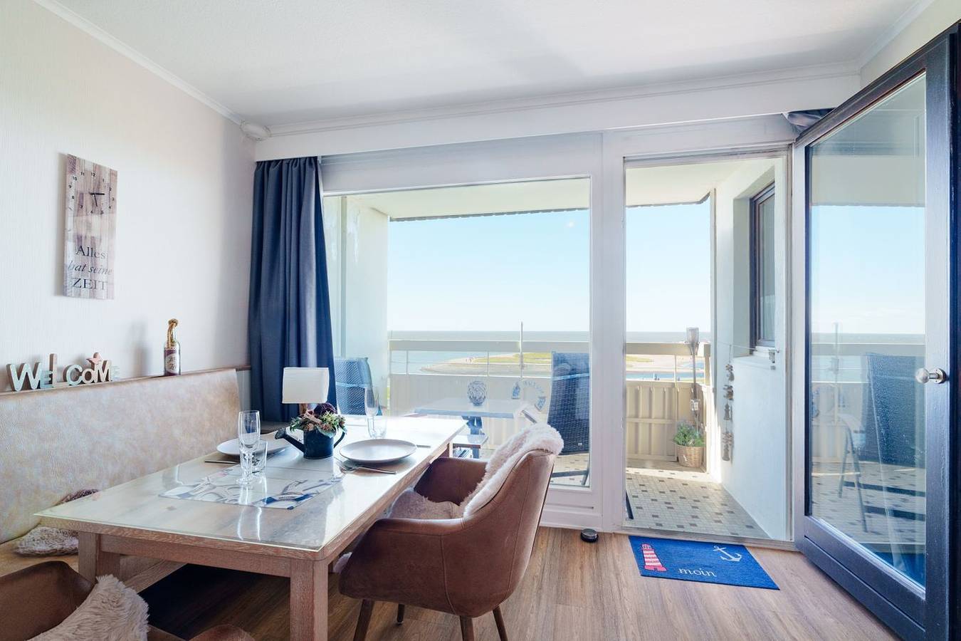 Ganze Wohnung, Hochhaus Whg. 57 Büsum – West-Balkon mit Lagunenblick, 5. Og, nah am Strand in Büsum, Dithmarschen