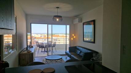 Gîte pour 4 personnes, avec balcon et vue dans Casino de Valras Plage