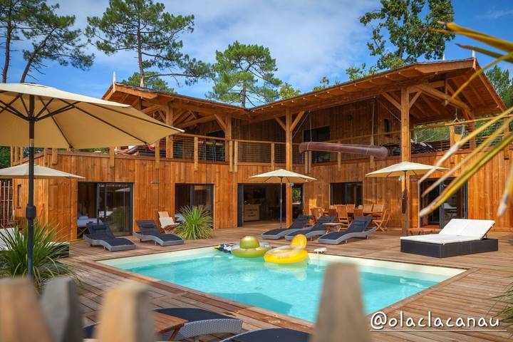 Chambre d’hôte pour 4 personnes, avec jacuzzi et piscine dans Lac de Lacanau