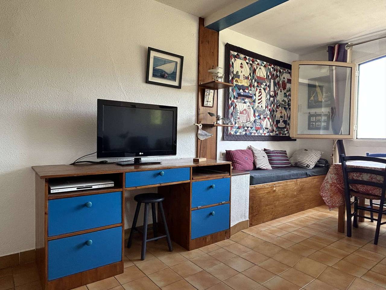 Apartamento entero, Apartamento 2 piezas con vista al mar y aire acondicionado en Banyuls-sur-Mer in La Côte Vermeille, Cerbère