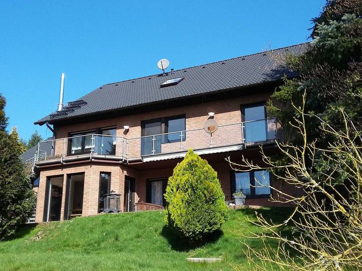 Ferienwohnung für 6 Personen, mit Garten und Sauna sowie Ausblick in Mossautal