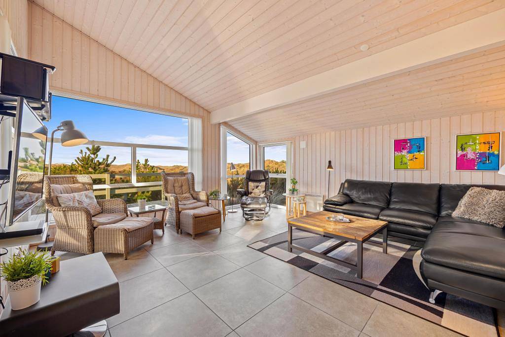 Holiday home with panoramic views in Henne Strand in Henne, Varde Region