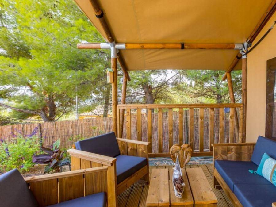 Camping Verdon les Grands Domaines - Safarizelt 4 personen - Lodge-Zelt 4 Plätze Pmr in Saint-Laurent-du-Verdon, Regionaler Naturpark Verdon