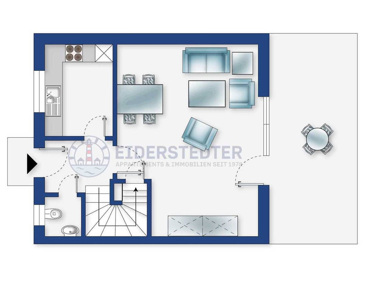 Haus Heideweg 26-36 - Hausteil 30 Strandflieder (Id 461) in St. Peter-Ording, Eiderstedt