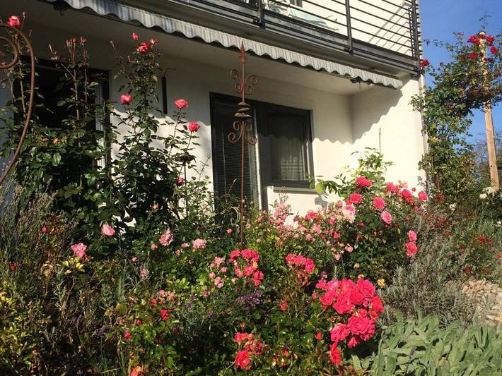 Ferienwohnung für 3 Personen, mit Garten und Ausblick