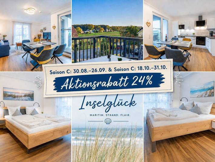 Ferienwohnung für 5 Personen, mit Balkon und Ausblick in Kölpinsee