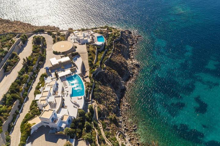 Agriturismo per 16 persone, con Vista oceano e Balcone nonché Terrazza e Giardino a Mykonos