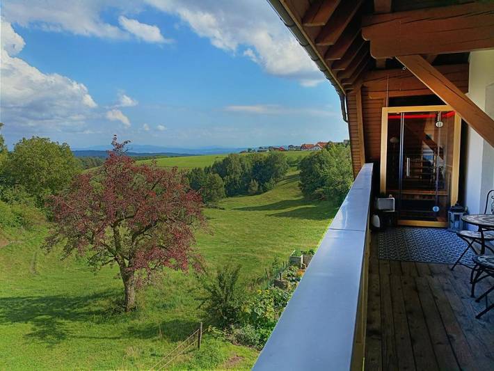 Ferienwohnung für 6 Personen, mit Ausblick und Sauna sowie Balkon in Görwihl - 2