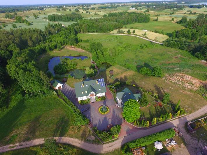 Ferienwohnung für 3 Personen, mit Ausblick und Seeblick sowie Sauna und Garten in Polen