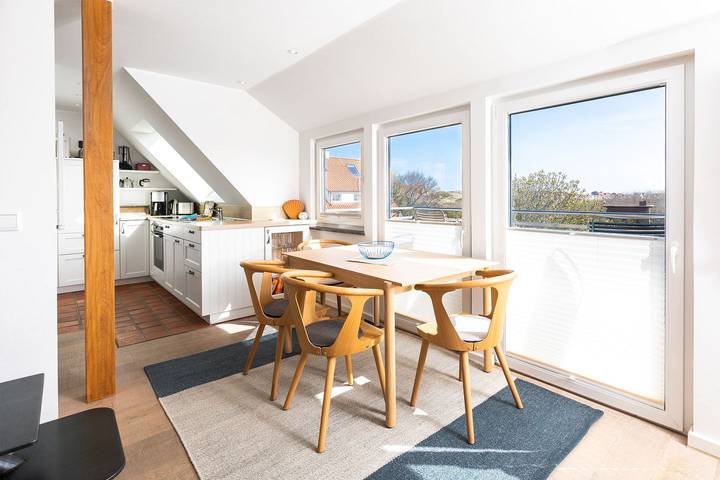 Ferienwohnung mit Meerblick für 4 Personen, mit Balkon und Garten auf Juist
