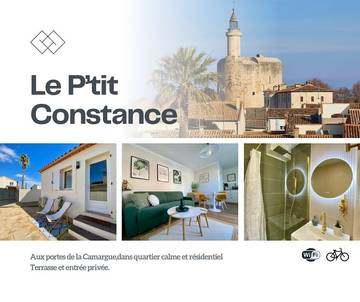 Gîte pour 2 personnes, avec jardin à Aigues-Mortes
