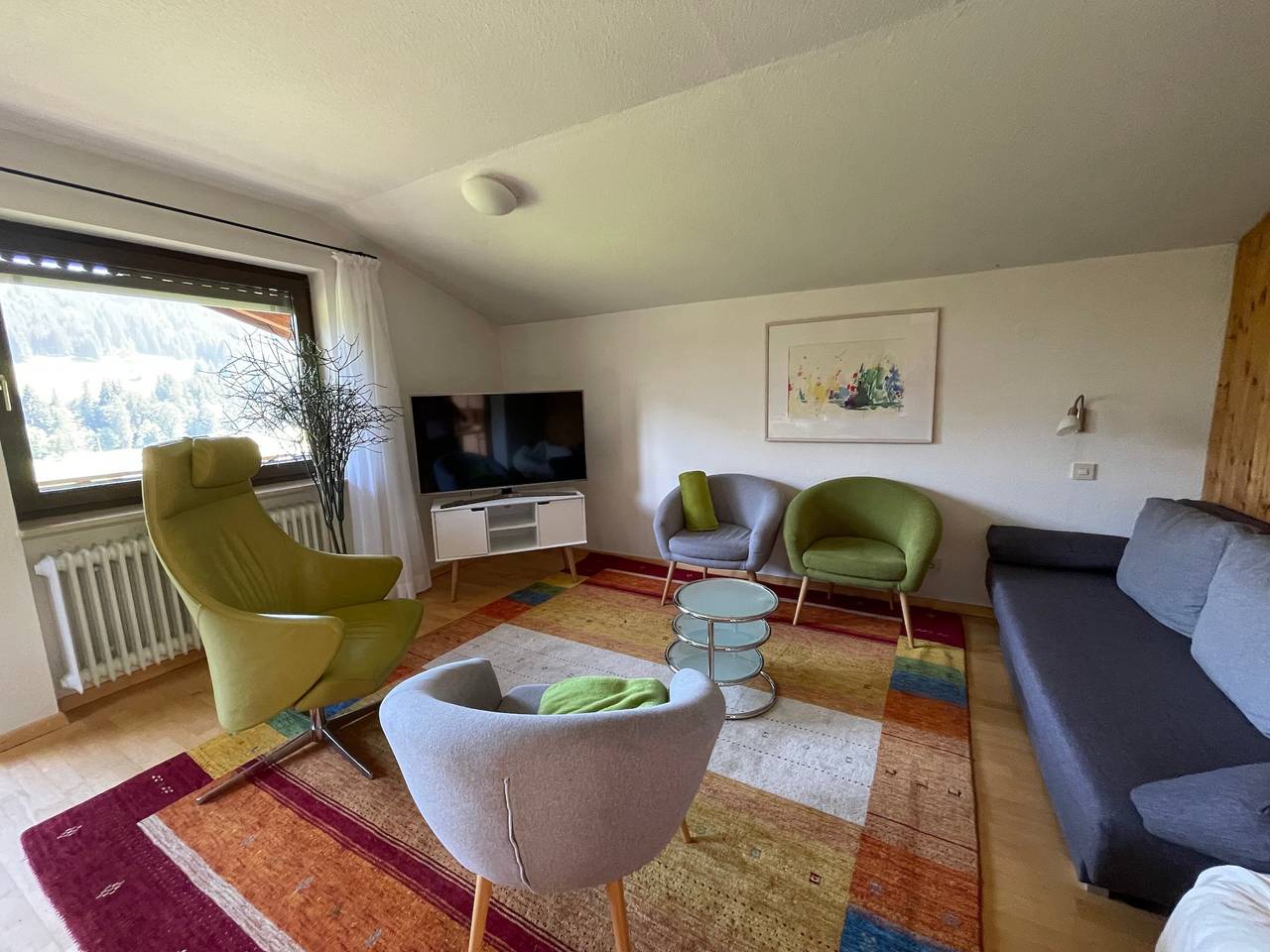 Entire apartment, Holiday Apartment Fewo 1 am Auweg with Mountain View, Shared Garden & Wi-Fi in Hirschegg Kleinwalsertal, Mittelberg