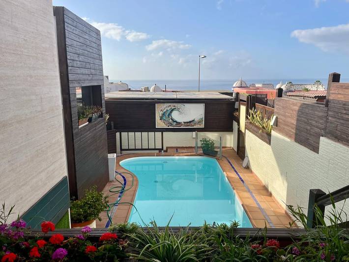 Vakantiehuis Amaneceres met Zeezicht, Wi-Fi en Airconditioning in San Agustin, San Bartolomé de Tirajana