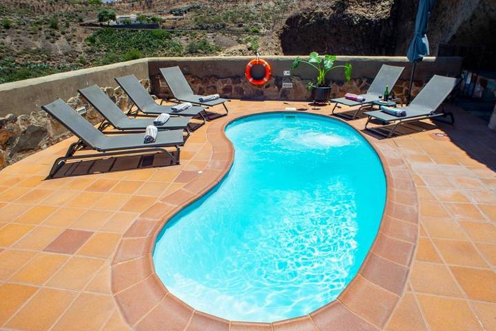 Maison de campagne pour 8 personnes, avec jardin ainsi que vue et piscine à Artenara - 4