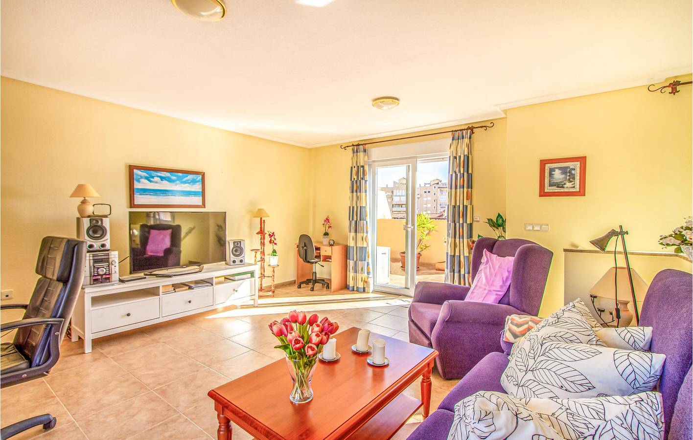 Entire holiday apartment, Sea View Apartment with Pool, Terrace & AC in Los Miradores del Puerto, San Javier