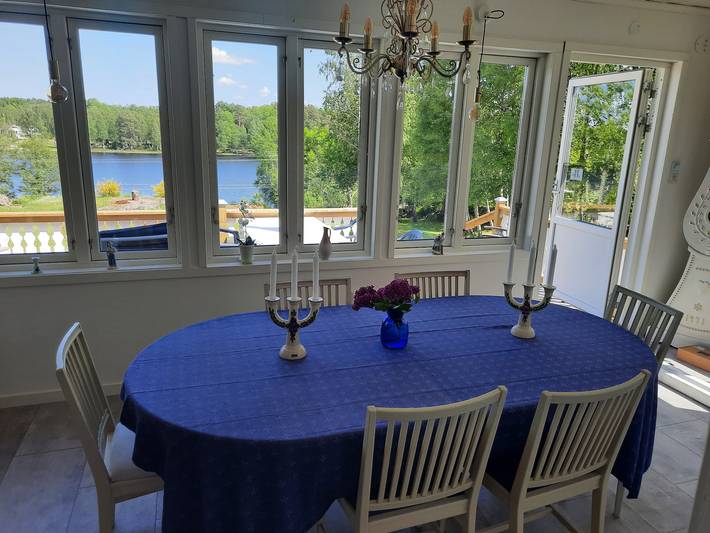 Ferienhaus mit Panoramablick über den See in Holmsjö, Schwedische Ostsee