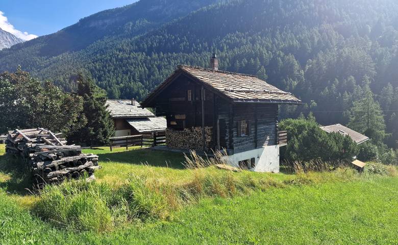 Ferienhaus für 6 Personen, mit Balkon und Terrasse sowie Garten in Evolène